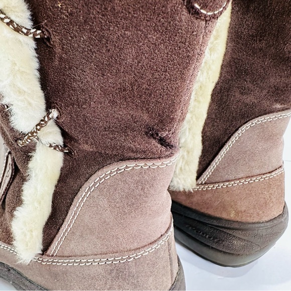 🩷 COLUMBIA WOMENS SIZE 8.5 SHERPA 10 1/2” H PULL ON BOOTS GREAT CONDITION - Picture 7 of 10